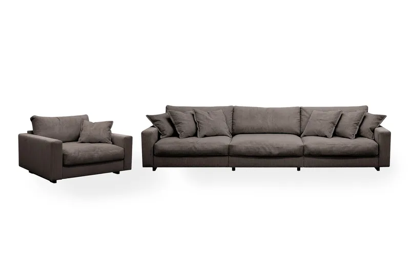 Valencia Soffgrupp Extra Djup 5-sits Soffa + Fåtölj - Taupe - Möbler - Vardagsrum - Soffgrupper