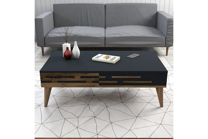 Valensiya Möbelset För Vardagsrum - Valnöt/Antracit - Möbler - Vardagsrum - Möbelset för vardagsrum