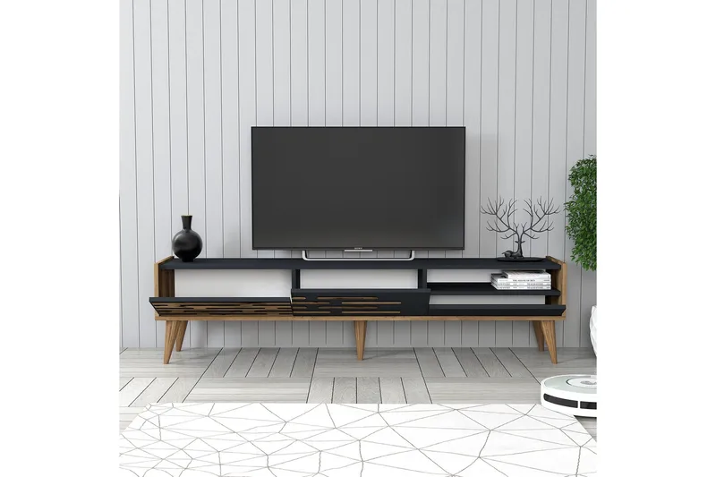 Valensiya Möbelset För Vardagsrum - Valnöt/Antracit - Möbler - Vardagsrum - Möbelset för vardagsrum