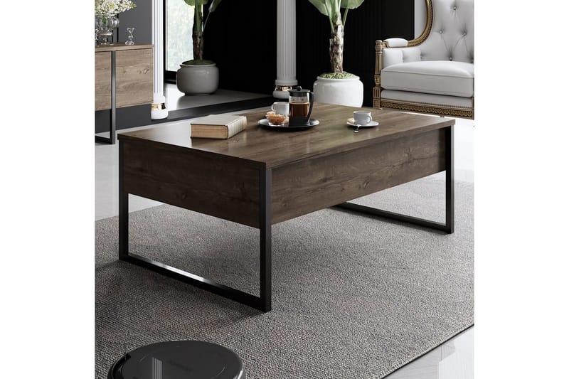 Vardagsrum Möbelset Masafumie Set Valnöt / Svart - Valnöt / Svart - Möbler - Vardagsrum - Möbelset för vardagsrum