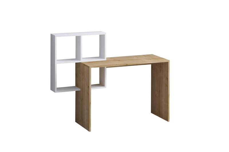 ADELL Skrivbord 98x45 cm Vit/Brun - Möbler - Hemmakontor - Skrivbord