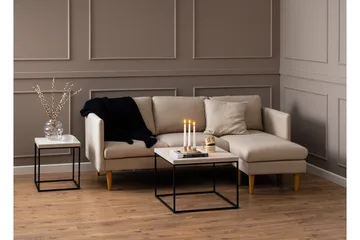 Adisan Soffbord 40x40 cm - Beige - Möbler - Vardagsrum - Soffbord & vardagsrumsbord - Soffbord
