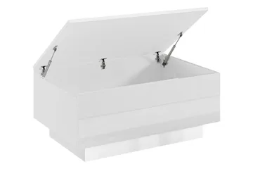 Adrianah 90 cm Rektangulärt Soffbord med Förvaring i Målat Trä - Vit - Möbler - Vardagsrum - Soffbord & vardagsrumsbord - Soffbord