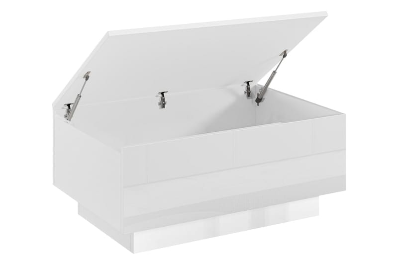 Adrianah 90 cm Rektangulärt Soffbord med Förvaring i Målat Trä - Vit - Möbler - Vardagsrum - Soffbord & vardagsrumsbord - Soffbord
