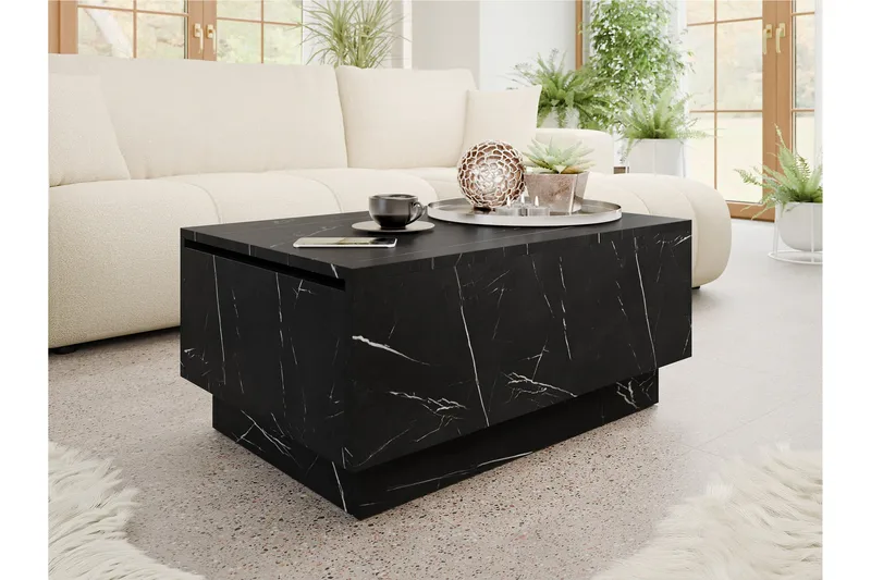 Adrianah Soffbord 90 cm - Svart - Möbler - Vardagsrum - Soffbord & vardagsrumsbord - Soffbord