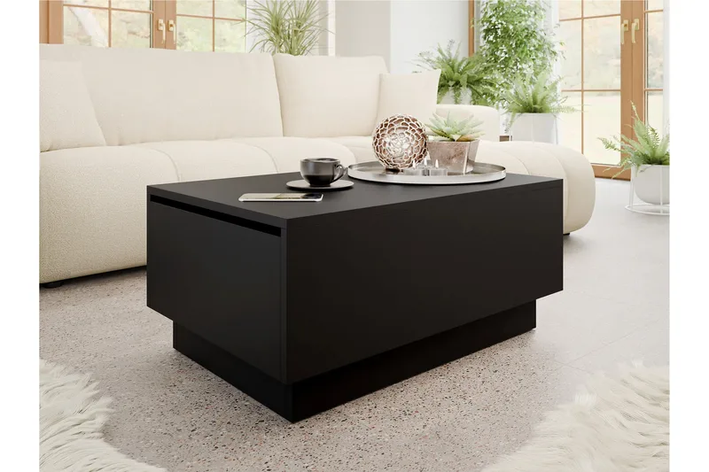 Adrianah Soffbord 90 cm - Svart - Möbler - Vardagsrum - Soffbord & vardagsrumsbord - Soffbord