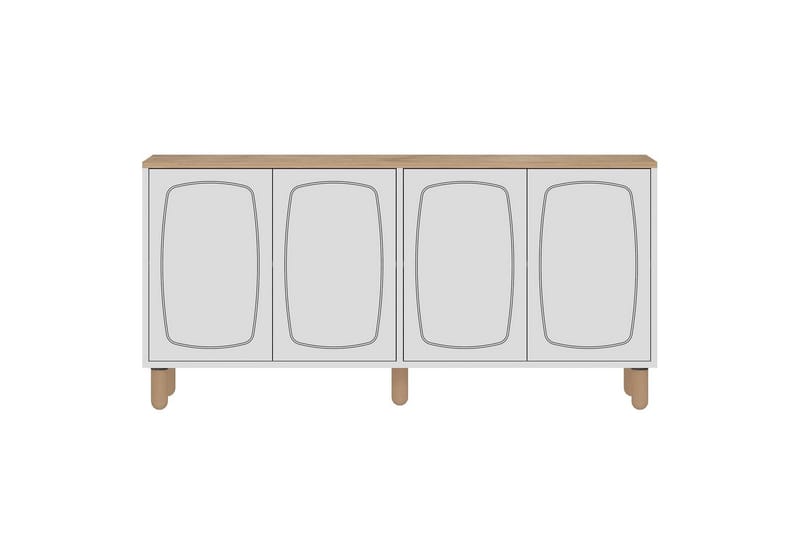 Adrin Konsollbord 150 cm, Ek/Vit