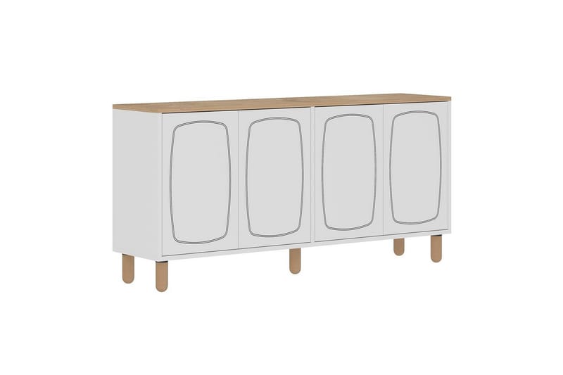 Adrin Konsollbord 150 cm - Ek/Vit - Möbler - Vardagsrum - Soffbord & vardagsrumsbord - Avlastningsbord & konsolbord