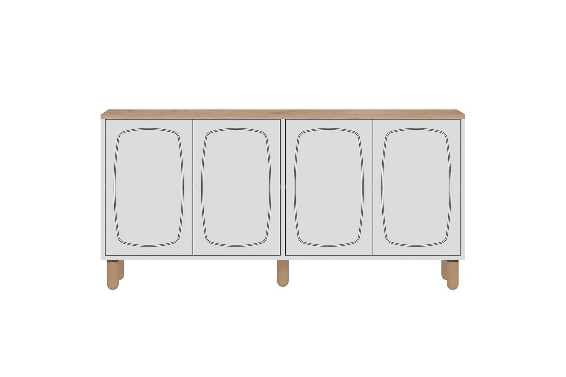 adrin konsollbord 150 cm - ek/vit