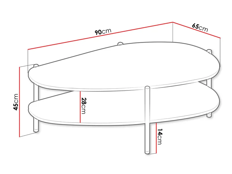 Aggarwal Soffbord 90 cm - Möbler - Vardagsrum - Soffbord & vardagsrumsbord - Soffbord