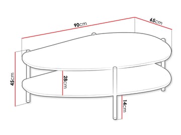 Aggarwal Soffbord 90 cm - Möbler - Vardagsrum - Soffbord & vardagsrumsbord - Soffbord