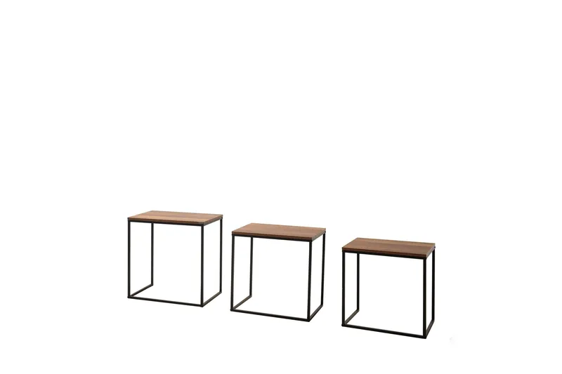 Ajmit Satsbord Brun - Hanah Home - Möbler - Vardagsrum - Soffbord & vardagsrumsbord - Satsbord