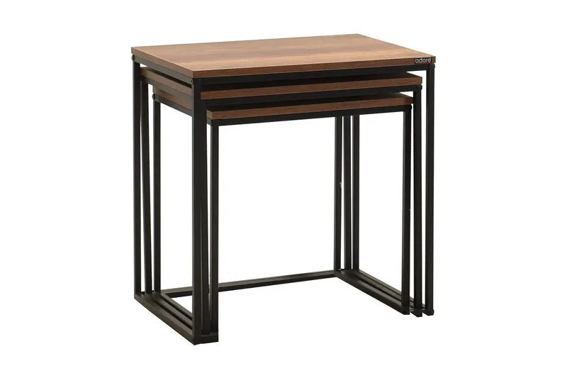 Ajmit Satsbord Brun - Hanah Home - Möbler - Vardagsrum - Soffbord & vardagsrumsbord - Satsbord