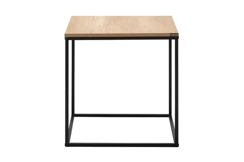 AJMIT Sidobord 50x52 cm Brun/Svart - Möbler - Vardagsrum - Soffbord & vardagsrumsbord - Sidobord & lampbord