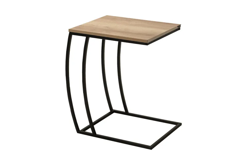 Ajmit Sidobord 50x62 cm Brun/Svart, Hanah Home