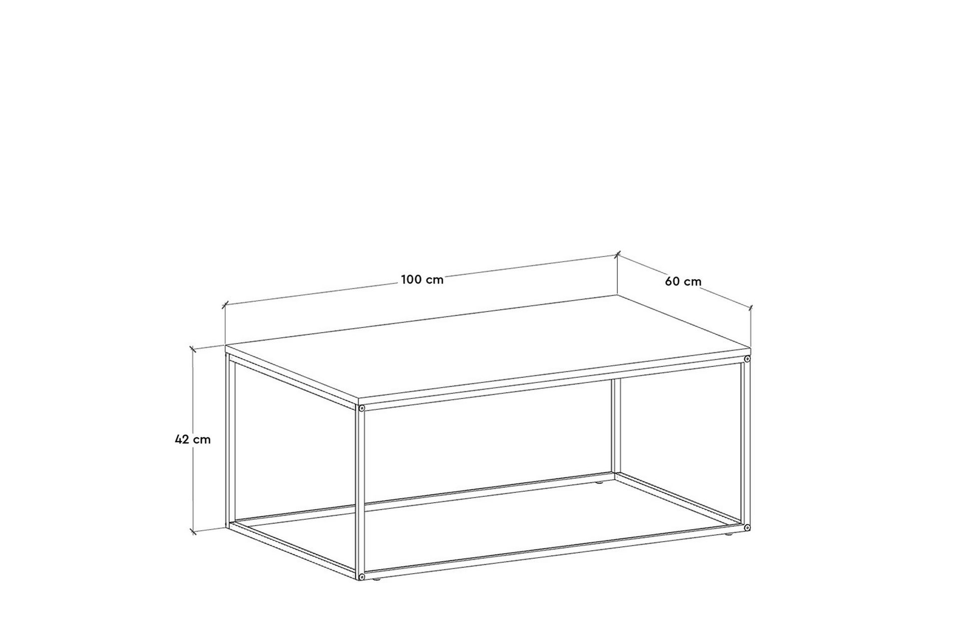 AJMIT Soffbord 100x60 cm Svart - Möbler - Vardagsrum - Soffbord & vardagsrumsbord - Soffbord