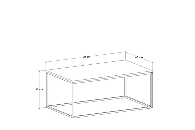 AJMIT Soffbord 100x60 cm Svart - Möbler - Vardagsrum - Soffbord & vardagsrumsbord - Soffbord