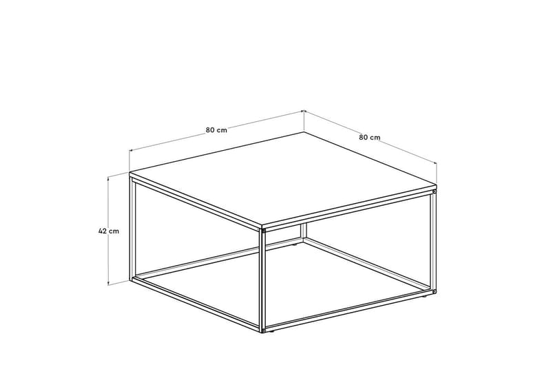 AJMIT Soffbord 80x80 cm Svart - Soffbord - Bord