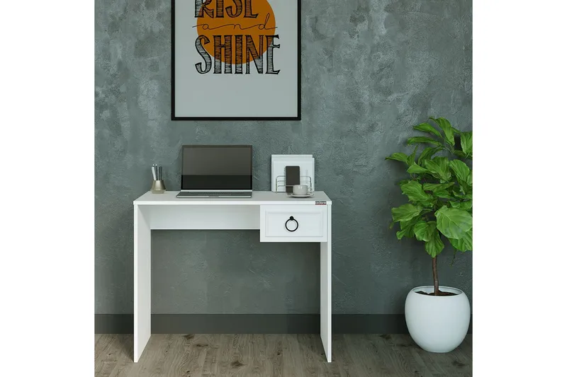 Ajra Skrivbord 90x51 cm Vit - Hanah Home - Möbler - Hemmakontor - Skrivbord