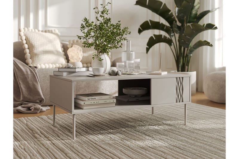 Akiko Soffbord 110 cm - Beige - Möbler - Vardagsrum - Soffbord & vardagsrumsbord - Soffbord
