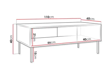 Akiko Soffbord 110 cm - Beige - Möbler - Vardagsrum - Soffbord & vardagsrumsbord - Soffbord