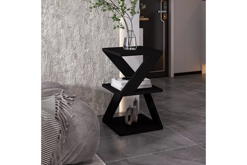 Albeni Sidobord 29,6 cm - Svart/Ek - Möbler - Vardagsrum - Soffbord & vardagsrumsbord - Brickbord