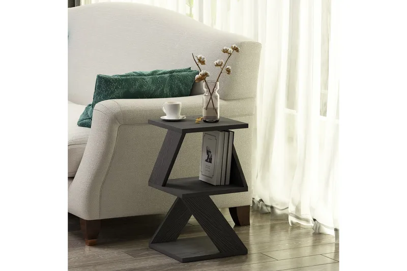 Albeni Sidobord 29,6 cm - Svart/Natur - Möbler - Vardagsrum - Soffbord & vardagsrumsbord - Brickbord