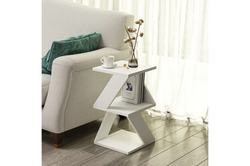 Albeni Sidobord 30 cm - Vit - Möbler - Vardagsrum - Soffbord & vardagsrumsbord - Brickbord