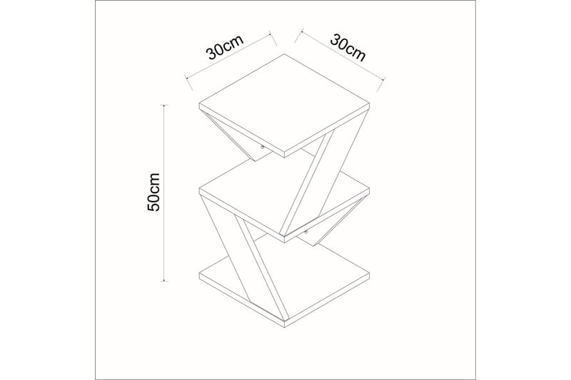 Albeni Sidobord 30 cm - Vit - Möbler - Vardagsrum - Soffbord & vardagsrumsbord - Brickbord