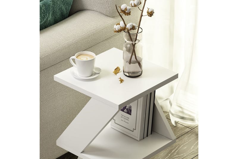 Albeni Sidobord 30 cm - Vit - Möbler - Vardagsrum - Soffbord & vardagsrumsbord - Brickbord
