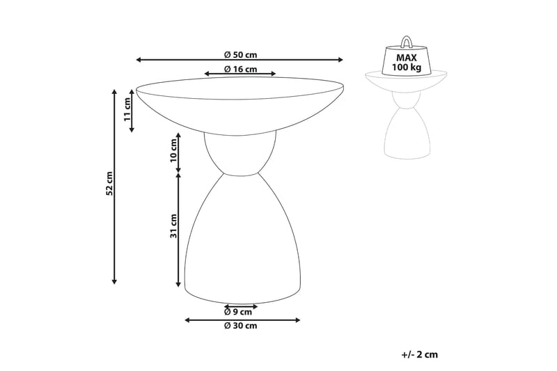 Alezio Soffbord 50 cm Rund - Vit - Möbler - Vardagsrum - Soffbord & vardagsrumsbord - Soffbord