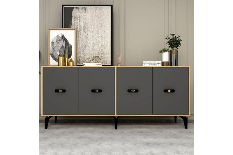 Algeria Konsollbord 180 cm - Ek/Antracit - Möbler - Vardagsrum - Soffbord & vardagsrumsbord - Avlastningsbord & konsolbord