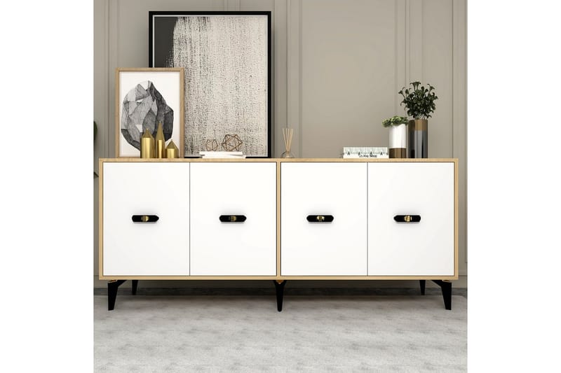 Algeria Konsollbord 180 cm - Ek/Vit - Möbler - Vardagsrum - Soffbord & vardagsrumsbord - Avlastningsbord & konsolbord