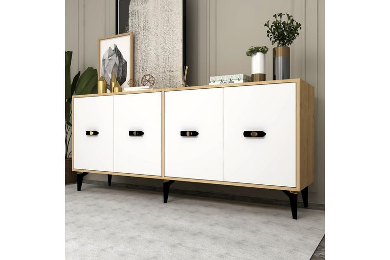 Algeria Konsollbord 180 cm - Ek/Vit - Möbler - Vardagsrum - Soffbord & vardagsrumsbord - Avlastningsbord & konsolbord