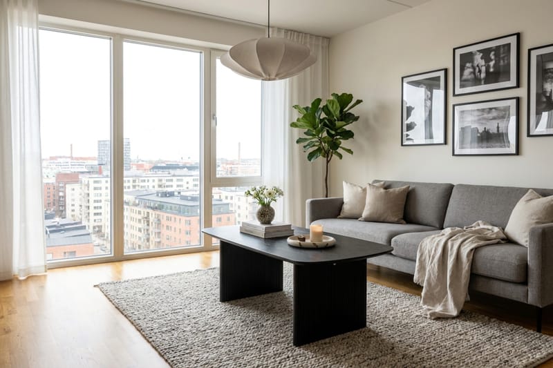 Alma Soffbord Rektangulär 120 cm i trä - Svartlaserad ek - Möbler - Vardagsrum - Soffbord & vardagsrumsbord - Soffbord