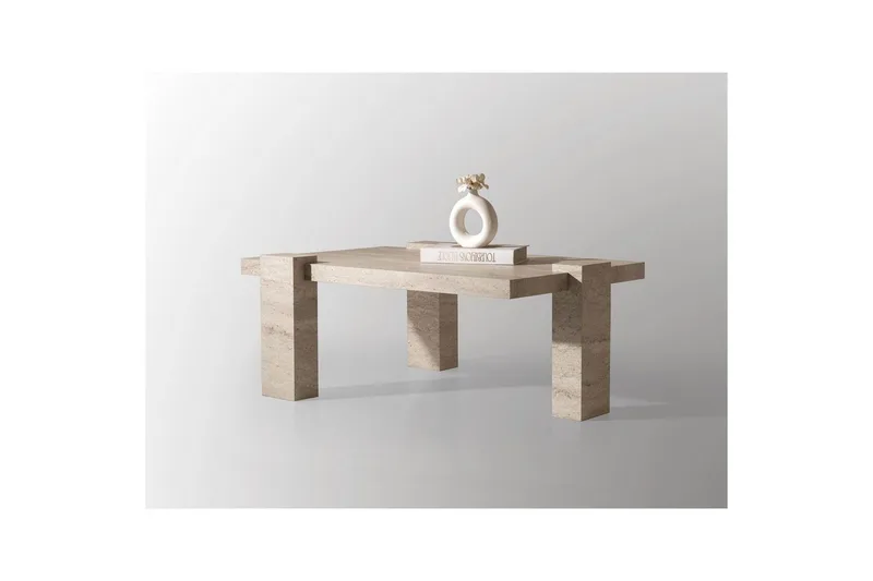 Almasi Soffbord 110 cm - Travertine - Möbler - Vardagsrum - Soffbord & vardagsrumsbord - Soffbord