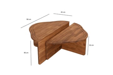 Altopiano Soffbord 90 cm - Brun - Möbler - Vardagsrum - Soffbord & vardagsrumsbord - Satsbord