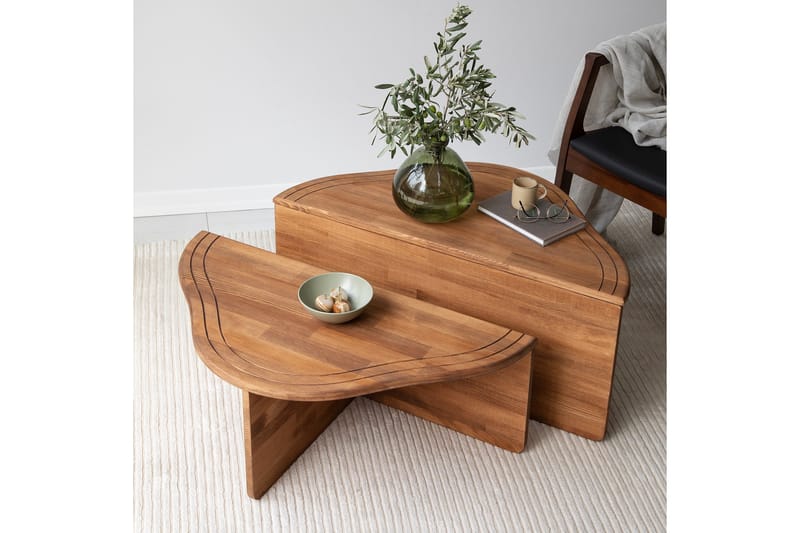 Altopiano Soffbord 90 cm - Brun - Möbler - Vardagsrum - Soffbord & vardagsrumsbord - Satsbord