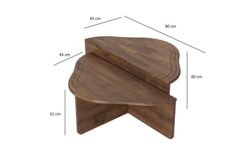 Altopiano Soffbord 90 cm - Valnöt - Möbler - Vardagsrum - Soffbord & vardagsrumsbord - Satsbord
