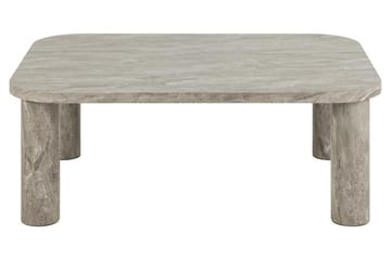 Alula Rektangulärt Soffbord 100 cm med Rundade Hörn i Marmor - Grå - Möbler - Vardagsrum - Soffbord & vardagsrumsbord - Soffbord