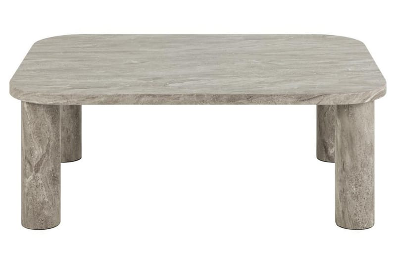 Alula Rektangulärt Soffbord 100 cm med Rundade Hörn i Marmor - Grå - Möbler - Vardagsrum - Soffbord & vardagsrumsbord - Soffbord