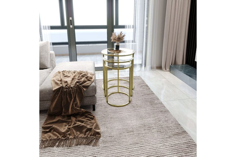 Alyasmin Satsbord 34 cm - Guld/Transparent - Möbler - Vardagsrum - Soffbord & vardagsrumsbord - Satsbord