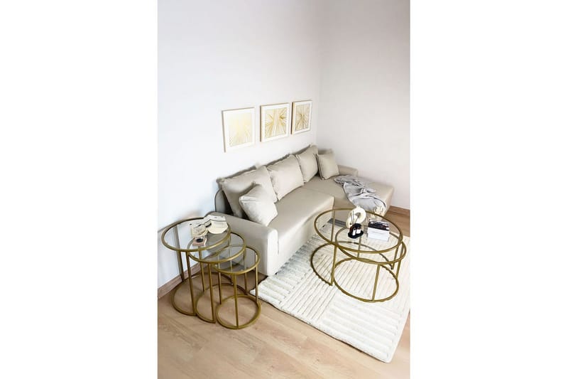 Alyasmin Satsbord 34 cm - Guld/Transparent - Möbler - Vardagsrum - Soffbord & vardagsrumsbord - Satsbord