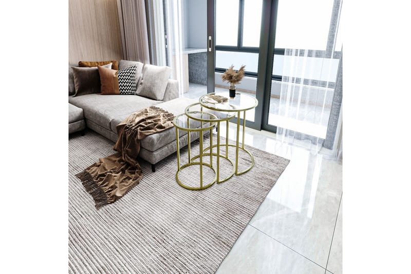 Alyasmin Satsbord 34 cm - Guld/Transparent - Möbler - Vardagsrum - Soffbord & vardagsrumsbord - Satsbord