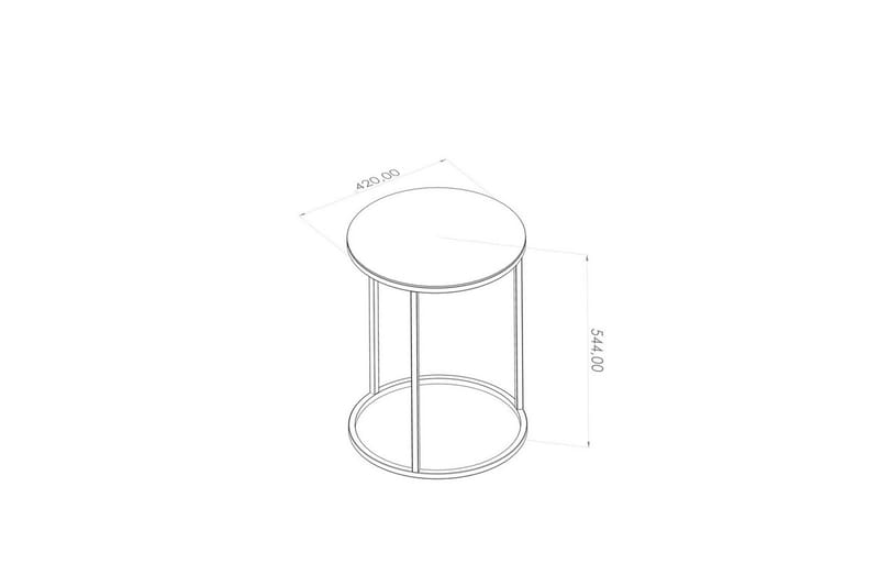 Alyasmin Sidobord 42 cm - Svart - Möbler - Vardagsrum - Soffbord & vardagsrumsbord - Brickbord