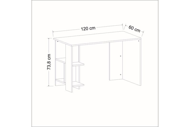 ALYASMIN Skrivbord 120x60 cm Vit - Skrivbord - Bord