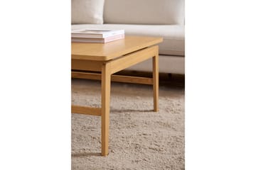 Amasi 80 cm Kvadratiskt Soffbord med Svävande Bordsskiva i Ek - Brun - Möbler - Vardagsrum - Soffbord & vardagsrumsbord - Soffbord