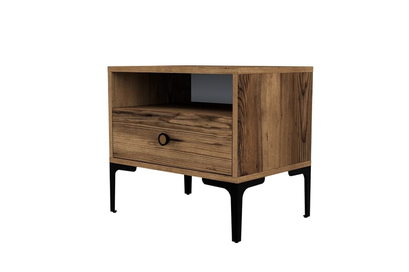 Ameias Sängbord 56x40 cm Brun - Hanah Home - Möbler - Sovrum - Sängbord