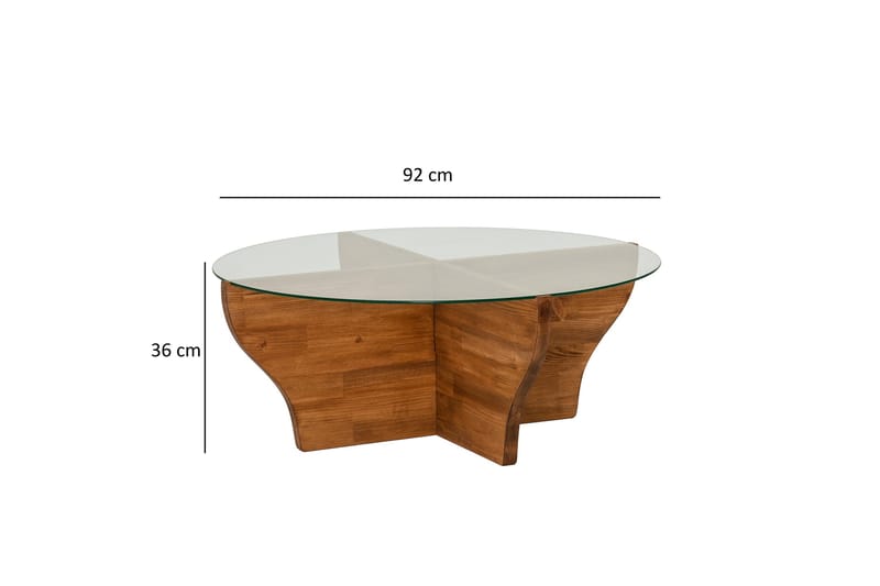 Amphora Soffbord 92 cm - Brun - Möbler - Vardagsrum - Soffbord & vardagsrumsbord - Soffbord