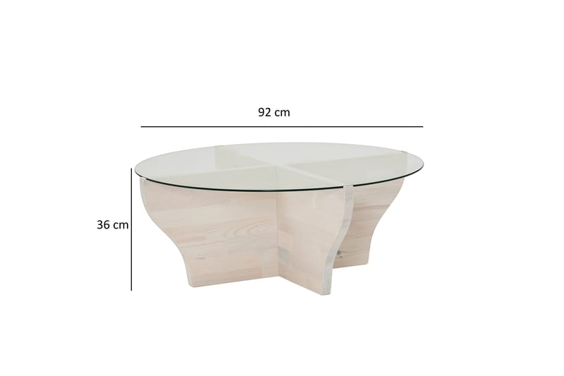 Amphora Soffbord 92 cm - Vit - Möbler - Vardagsrum - Soffbord & vardagsrumsbord - Soffbord